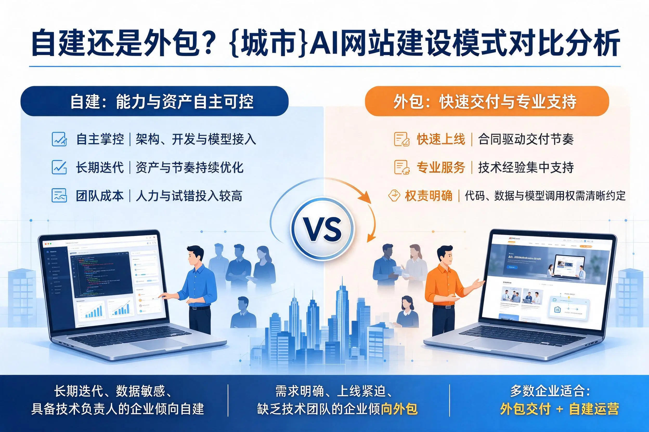 自建还是外包？定安AI网站建设模式对比分析