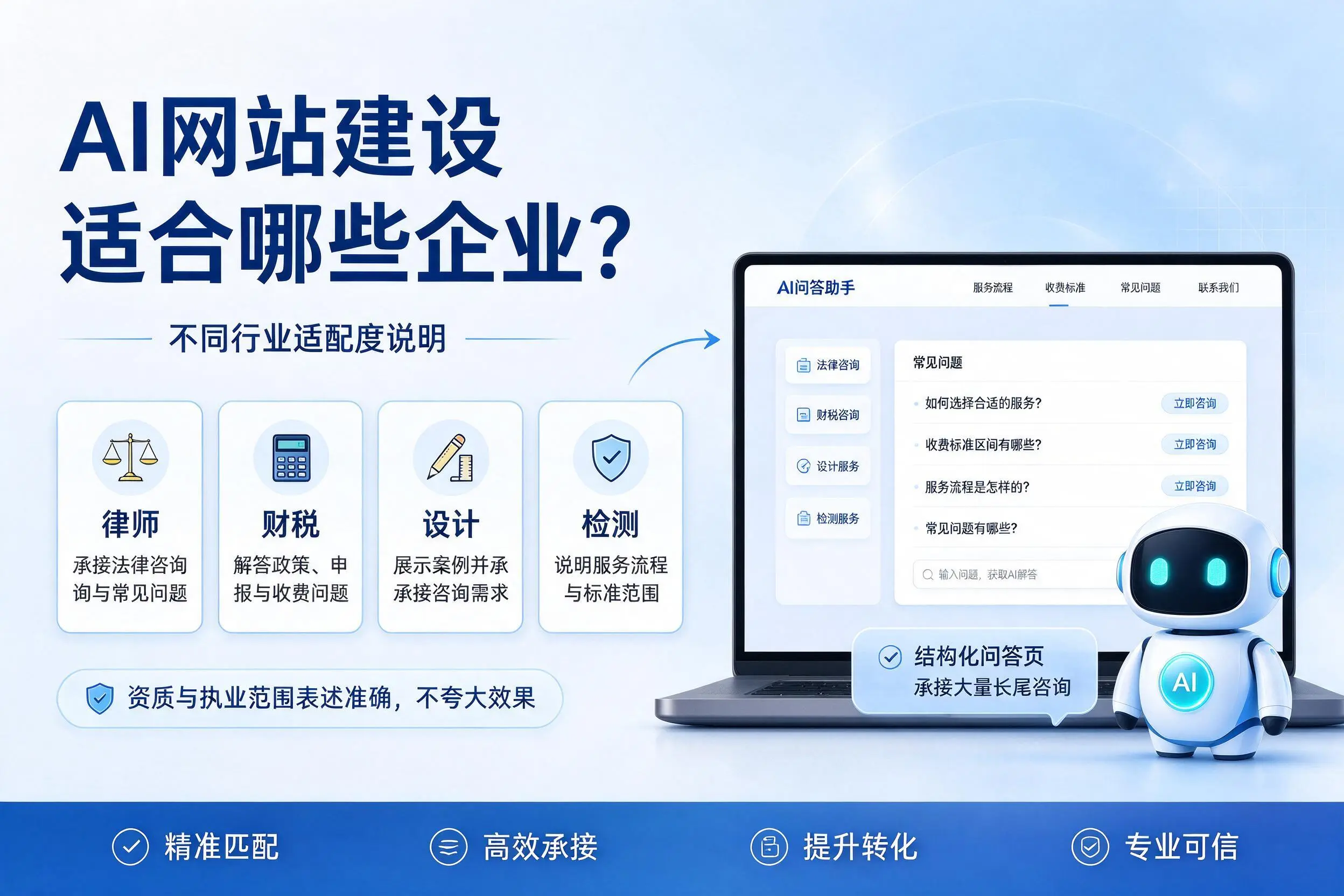 AI网站建设适合哪些企业？定安不同行业适配度说明