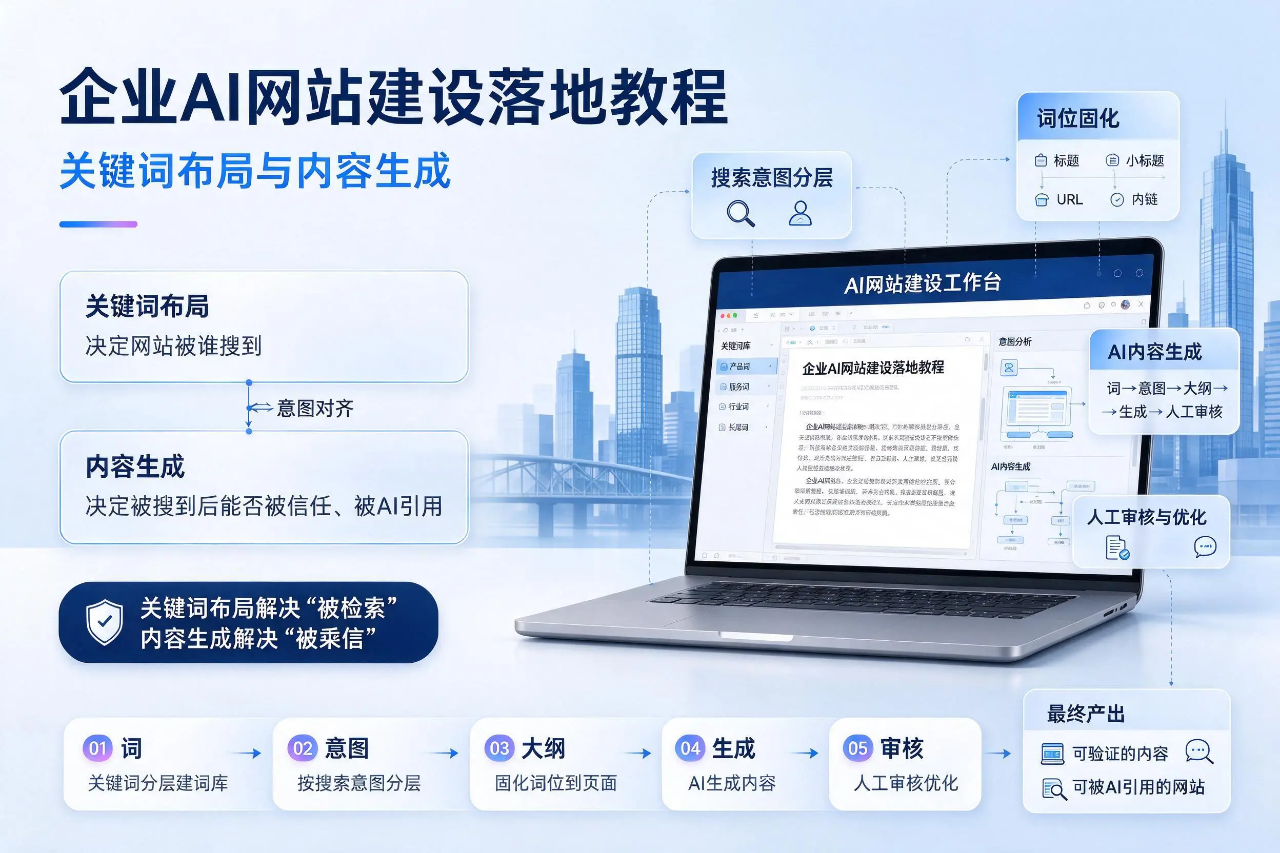 定安企业AI网站建设落地教程：关键词布局与内容生成