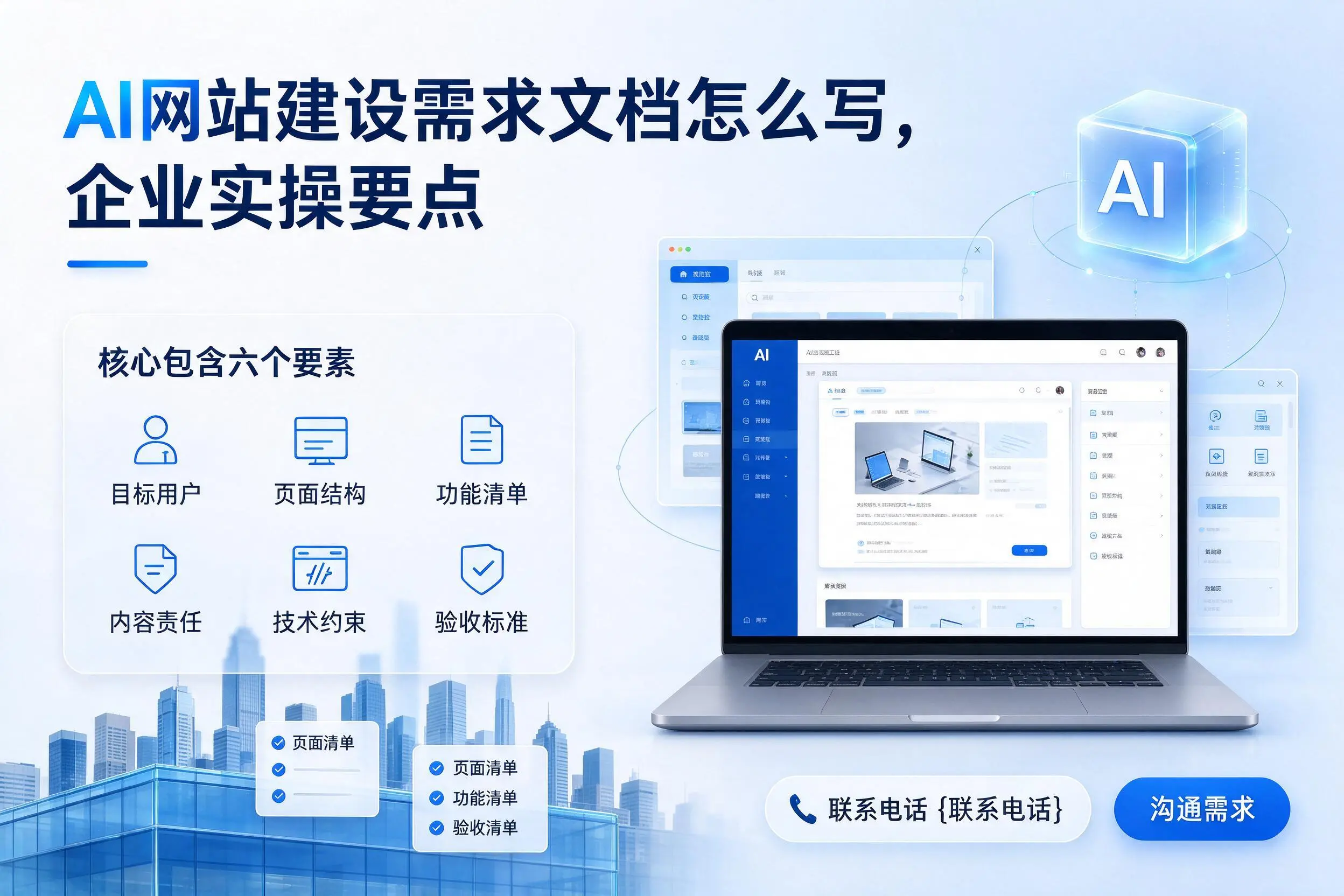 AI网站建设需求文档怎么写，定安企业实操要点